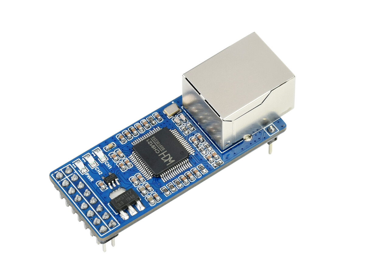 WaveShare 2-Kanal UART To Ethernet Konverter, Seriell Port Transparent Übertragung Modul
