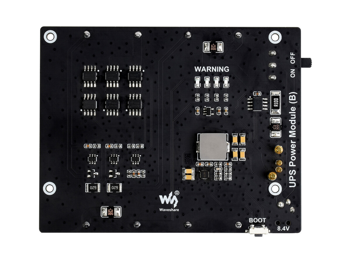 WaveShare Uden afbrydelse strømforsyning UPS-modul (B) til Jetson Nano, 5V udgang, op til 5A strøm, Pogo Pin-stik
