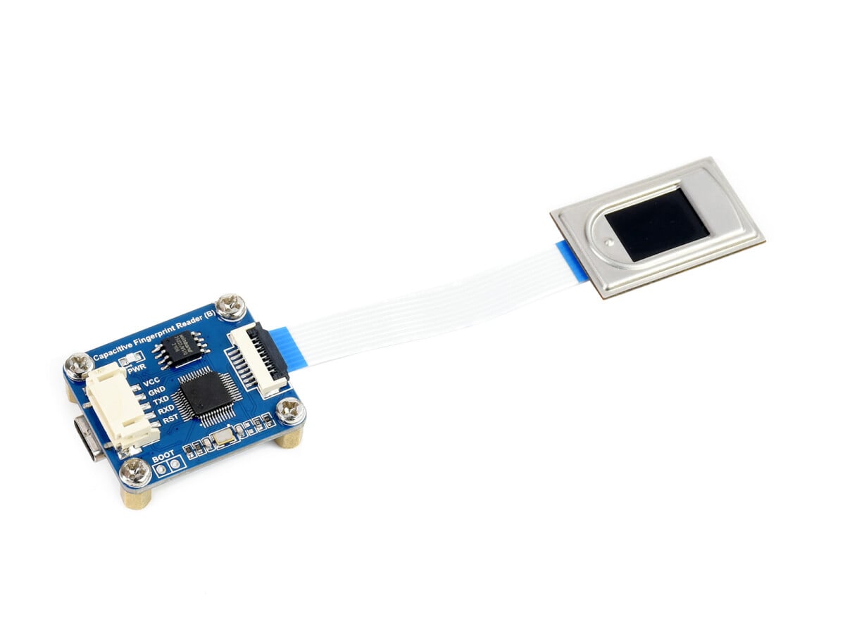 WaveShare Høj præcision Kapacitiv Fingerafleser (B), UART/USB dobbelt porte