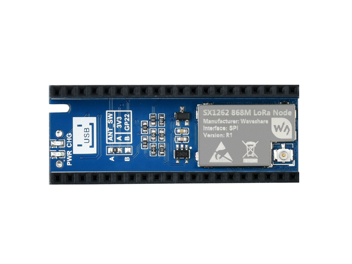WaveShare SX1262 LoRa Node Modul für Raspberry Pi Pico LoRaWAN EU868-Band