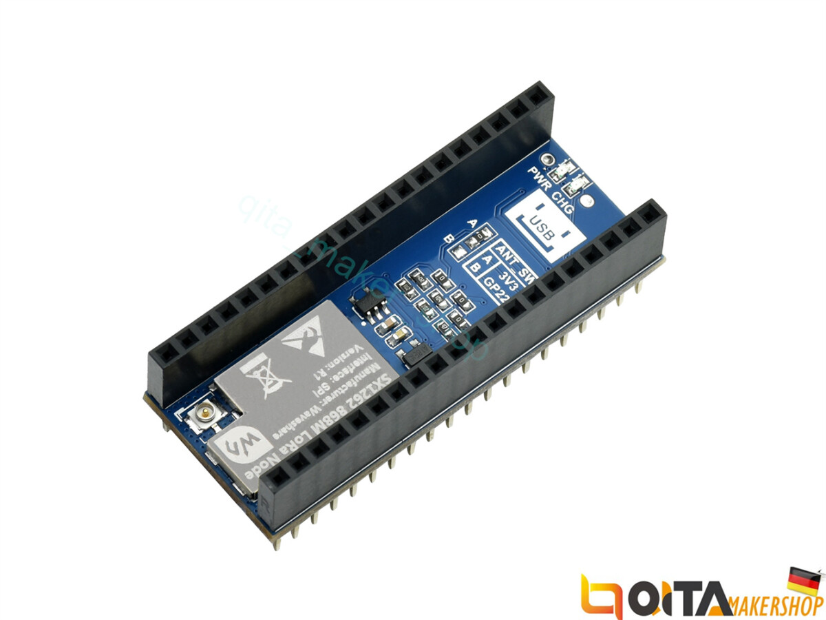 WaveShare SX1262 LoRa Node Modul für Raspberry Pi Pico LoRaWAN EU868-Band