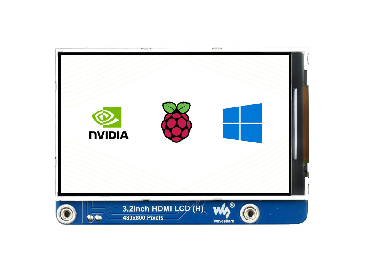 WaveShare 3,2 Zoll HDMI IPS LCD-display (H) 480x800 uden touch