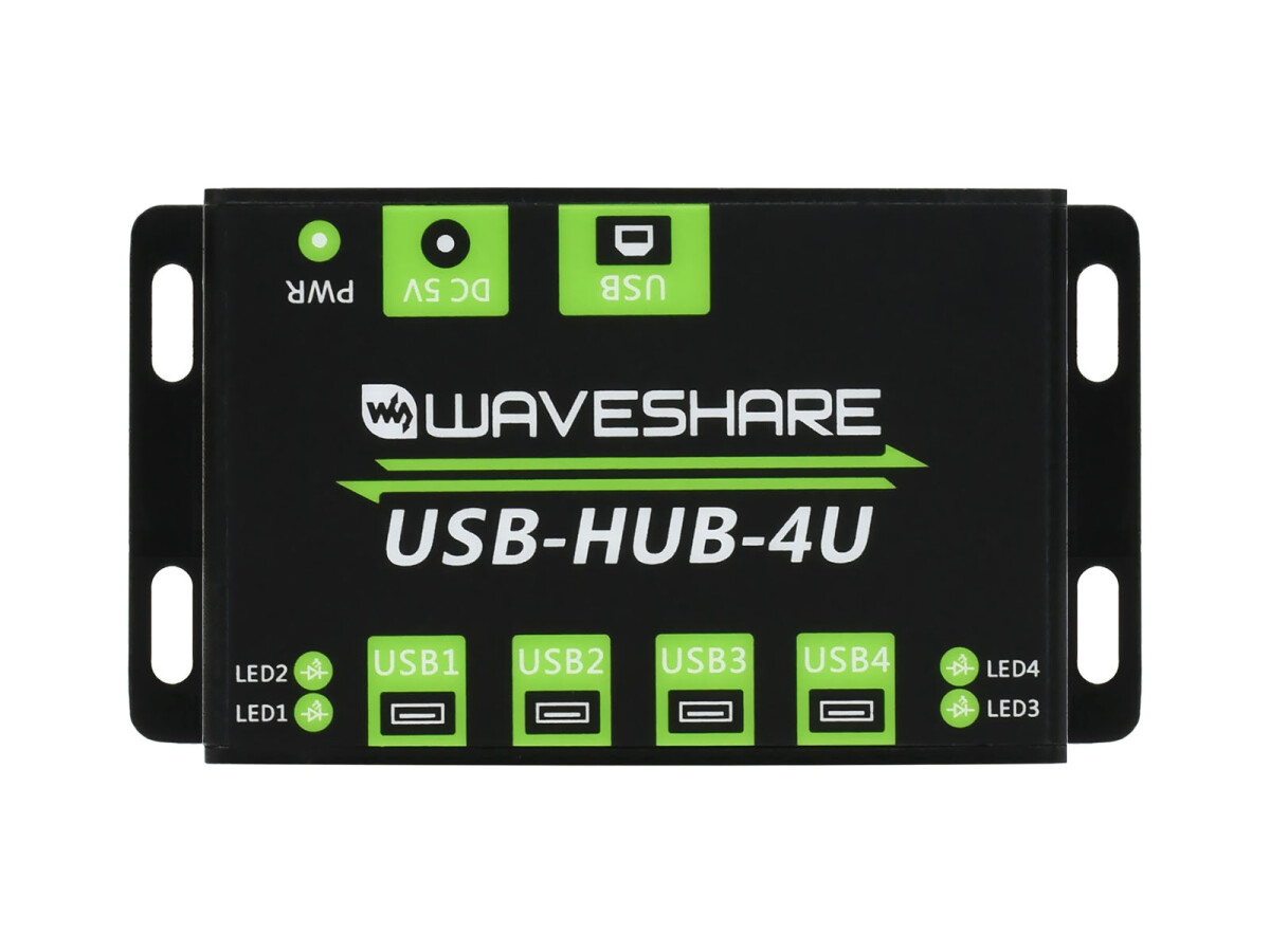 WaveShare Industrielle USB-HUB, udvidelse med 4x USB 2.0 porte