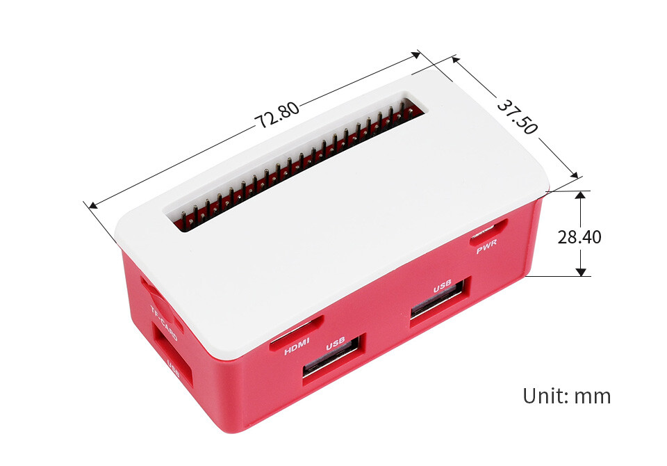 WaveShare USB HUB BOX für Raspberry Pi Zero Serie, 4x USB 2.0 Anschlüsse