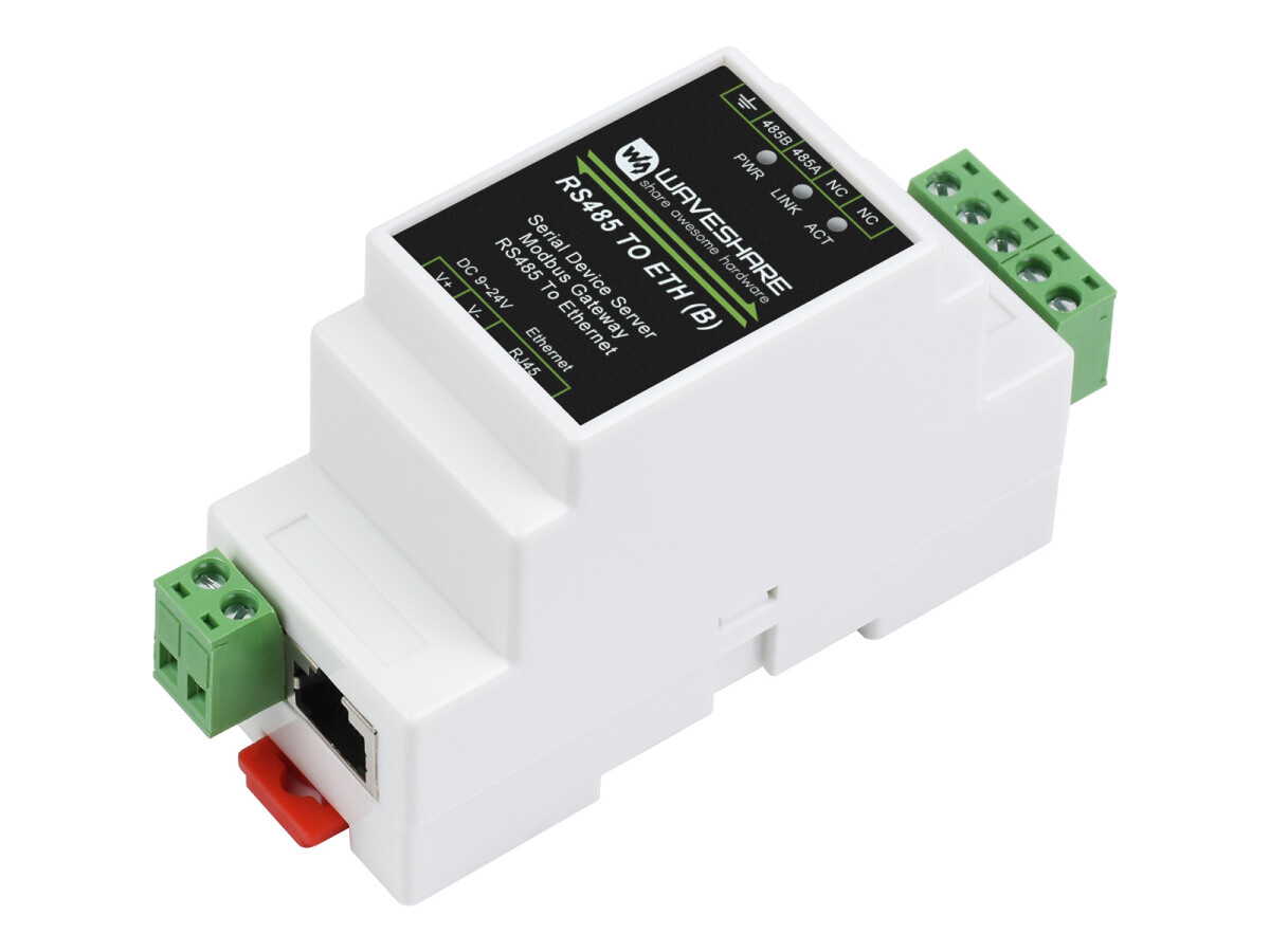 Waveshare Industrielle serielle server RS485 til RJ45 Ethernet TCP/IP til seriell
