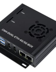 WaveShare Dual Gigabit Ethernet 5G/4G Mini-Computer uden Raspberry Pi CM4 Metal Kabinet med køleventil