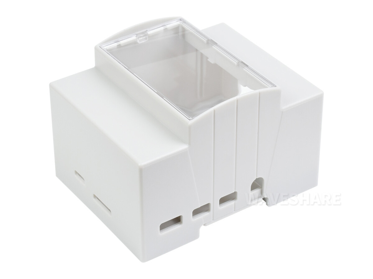 WaveShare ABS-kabinet til DIN-skinne for Raspberry Pi 4, stort indvendigt rum, injektionsmodul