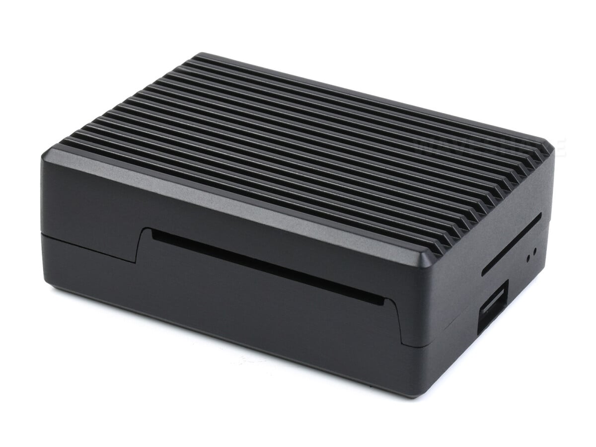 WaveShare Aluminium Stripe Groovet Kabinet til Raspberry Pi 4 Indvendig varmeafledningspiller