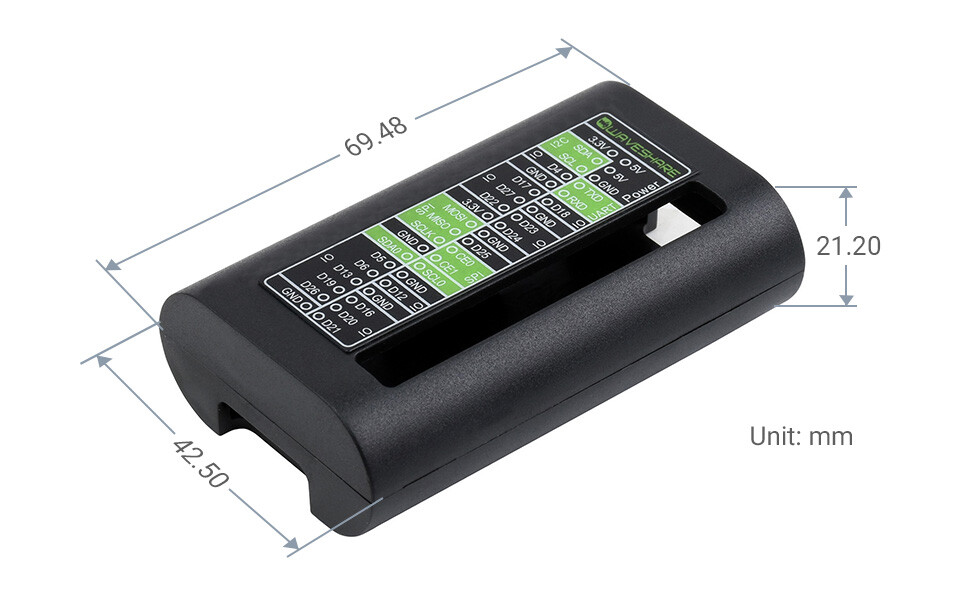 WaveShare ABS-beskyttelseshus til Raspberry Pi Zero Zero 2W