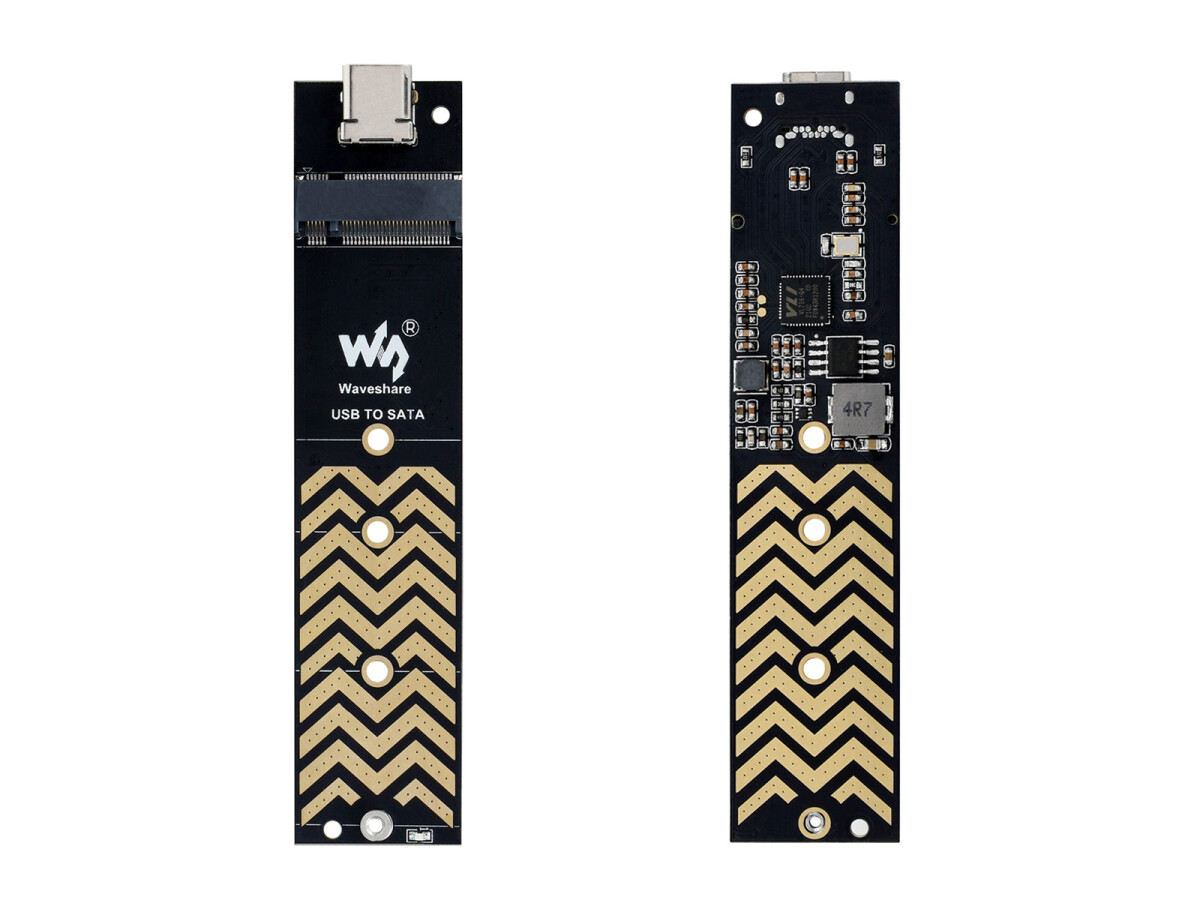 WaveShare USB-C adapter til NGFF SSD USB3.2 Gen2 Type-C op til 6Gbps/s