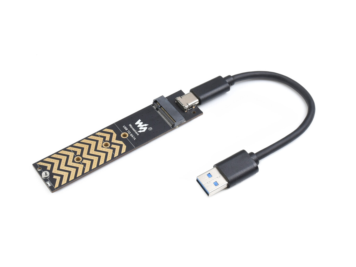 WaveShare USB-C adapter til NGFF SSD USB3.2 Gen2 Type-C op til 6Gbps/s