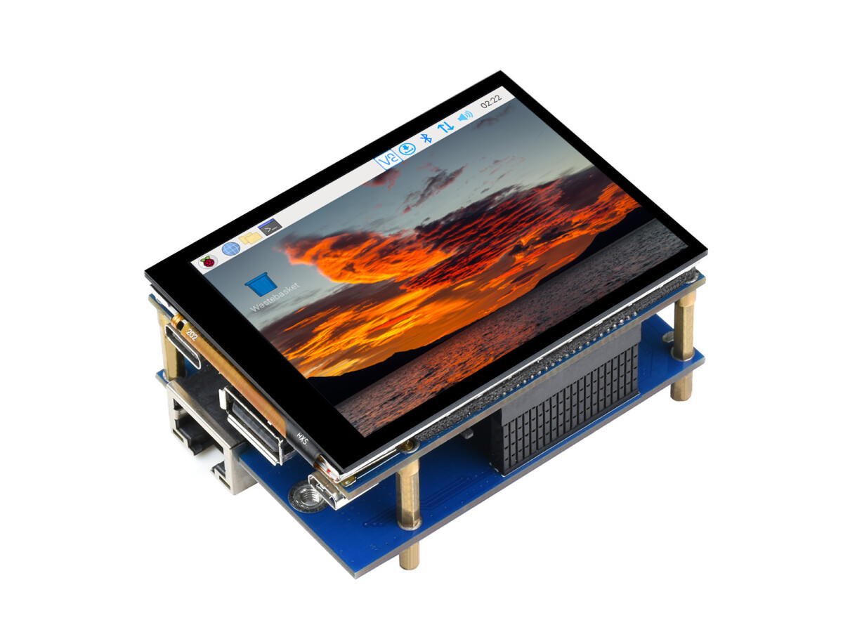 WaveShare 2,8 Zoll Touchscreen-udvidelse med Raspberry Pi Compute Module 4 Fuld lamineret display Valgfri interfaceudvider