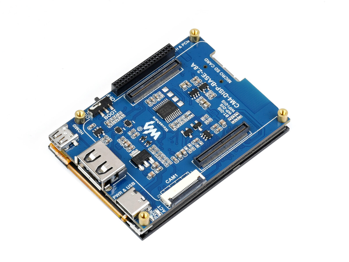 WaveShare 2,8 Zoll Touchscreen-udvidelse med Raspberry Pi Compute Module 4 Fuld lamineret display Valgfri interfaceudvider