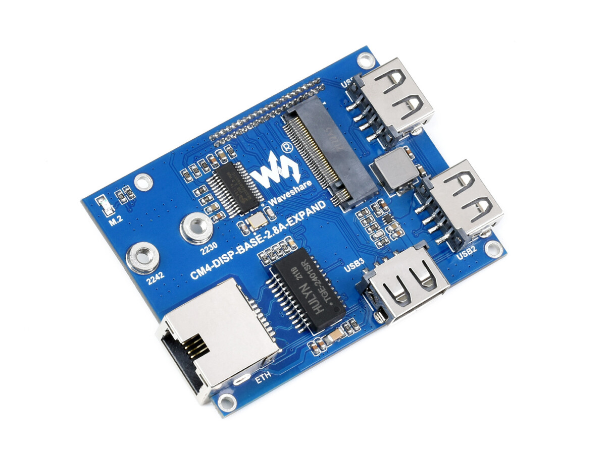 WaveShare 2,8 Zoll Touchscreen-udvidelse med Raspberry Pi Compute Module 4 Fuld lamineret display Valgfri interfaceudvider