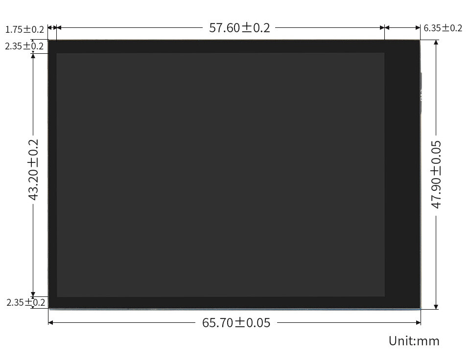 WaveShare 2,8 Zoll Touchscreen-udvidelse med Raspberry Pi Compute Module 4 Fuld lamineret display Valgfri interfaceudvider