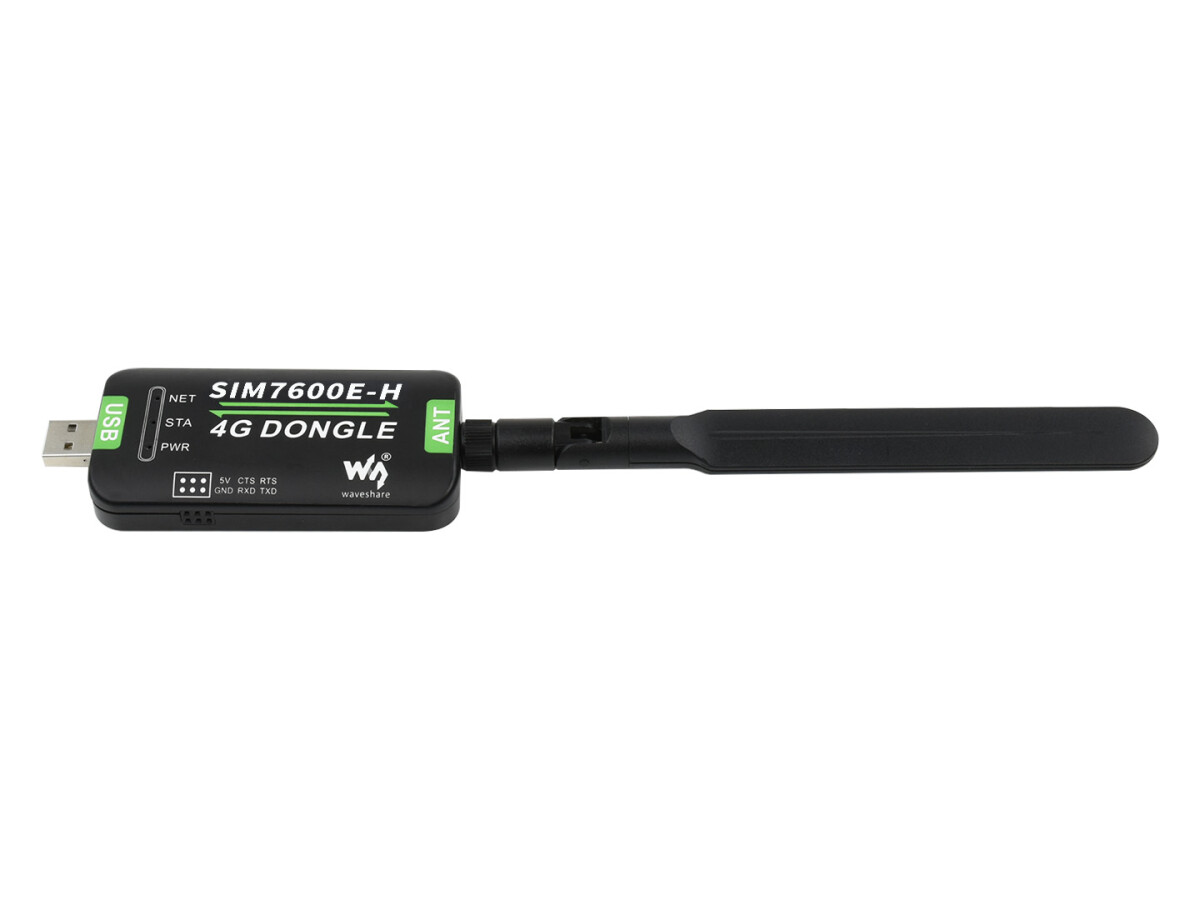 WaveShare SIM7600E-H 4G DONGLE GNSS Positionsbestemmelse til Raspberry Pi Laptop EU