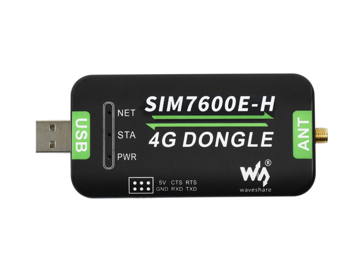 WaveShare SIM7600E-H 4G DONGLE GNSS Positionsbestemmelse til Raspberry Pi Laptop EU