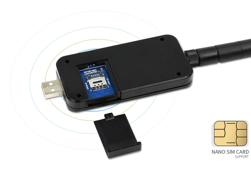 WaveShare SIM7600E-H 4G DONGLE GNSS Positionsbestemmelse til Raspberry Pi Laptop EU