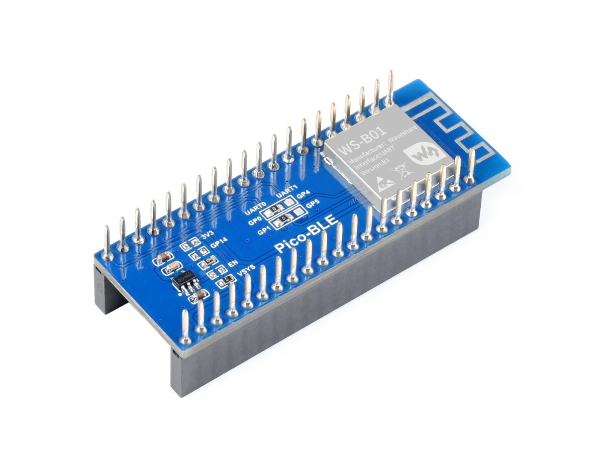 WaveShare Dual-Mode Bluetooth-modul til Raspberry Pi Pico SPP BLE Bluetooth 5.1