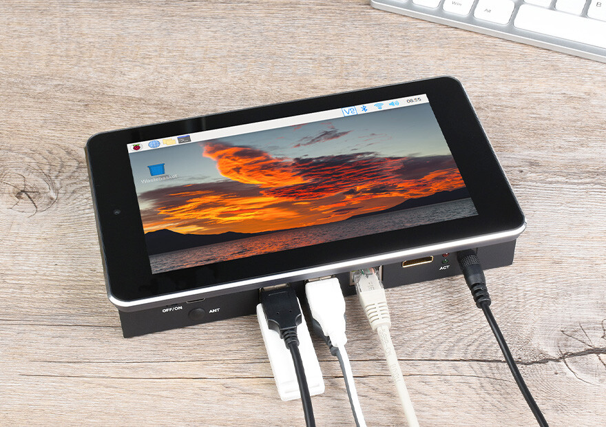 WaveShare 7 Zoll Touchscreen All-in-One Kit til Raspberry Pi CM4, 5MP kamera