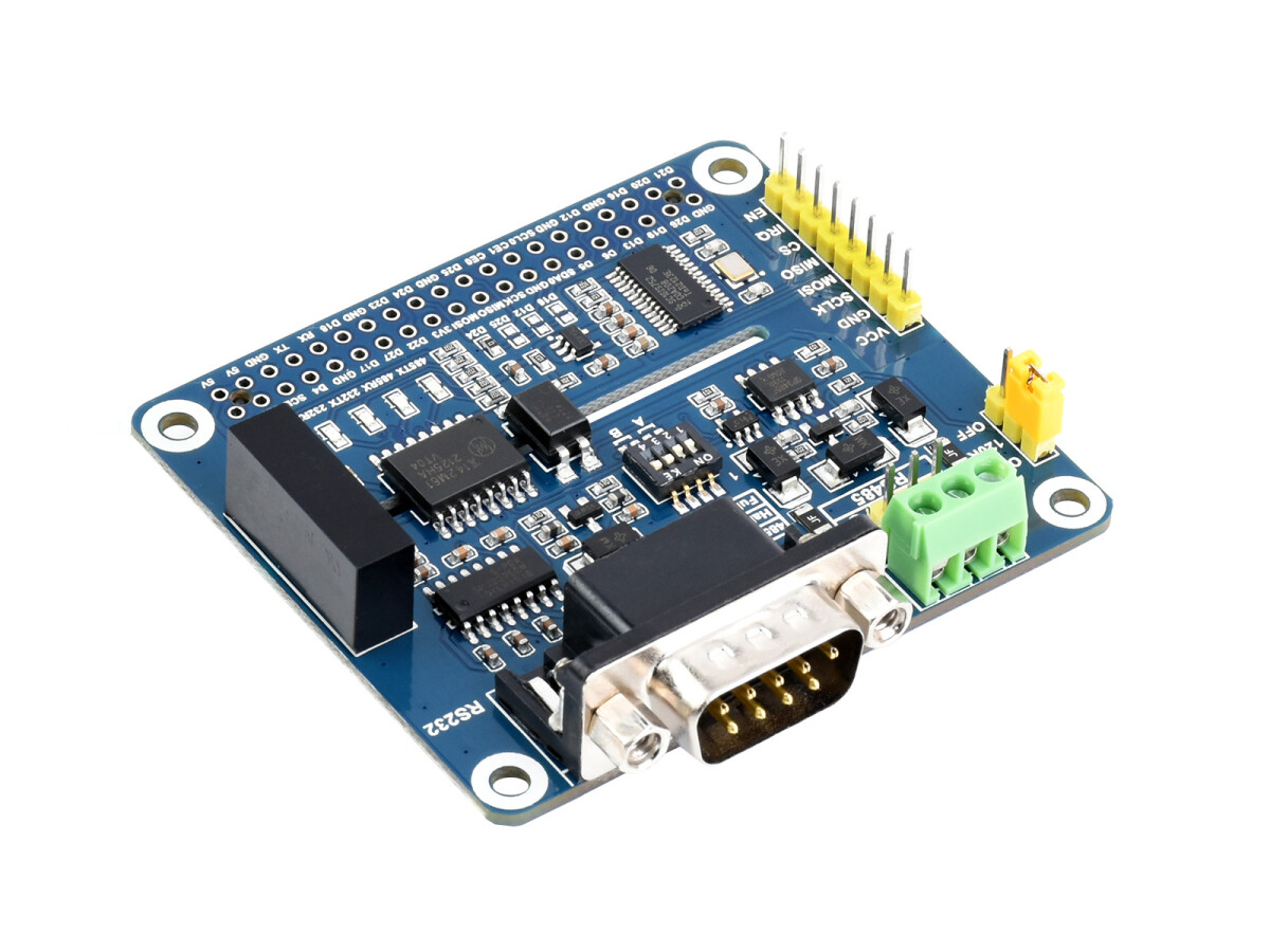 WaveShare Isoleret RS485 RS232 Udvidelses-HAT til Raspberry Pi SPI Kontrol