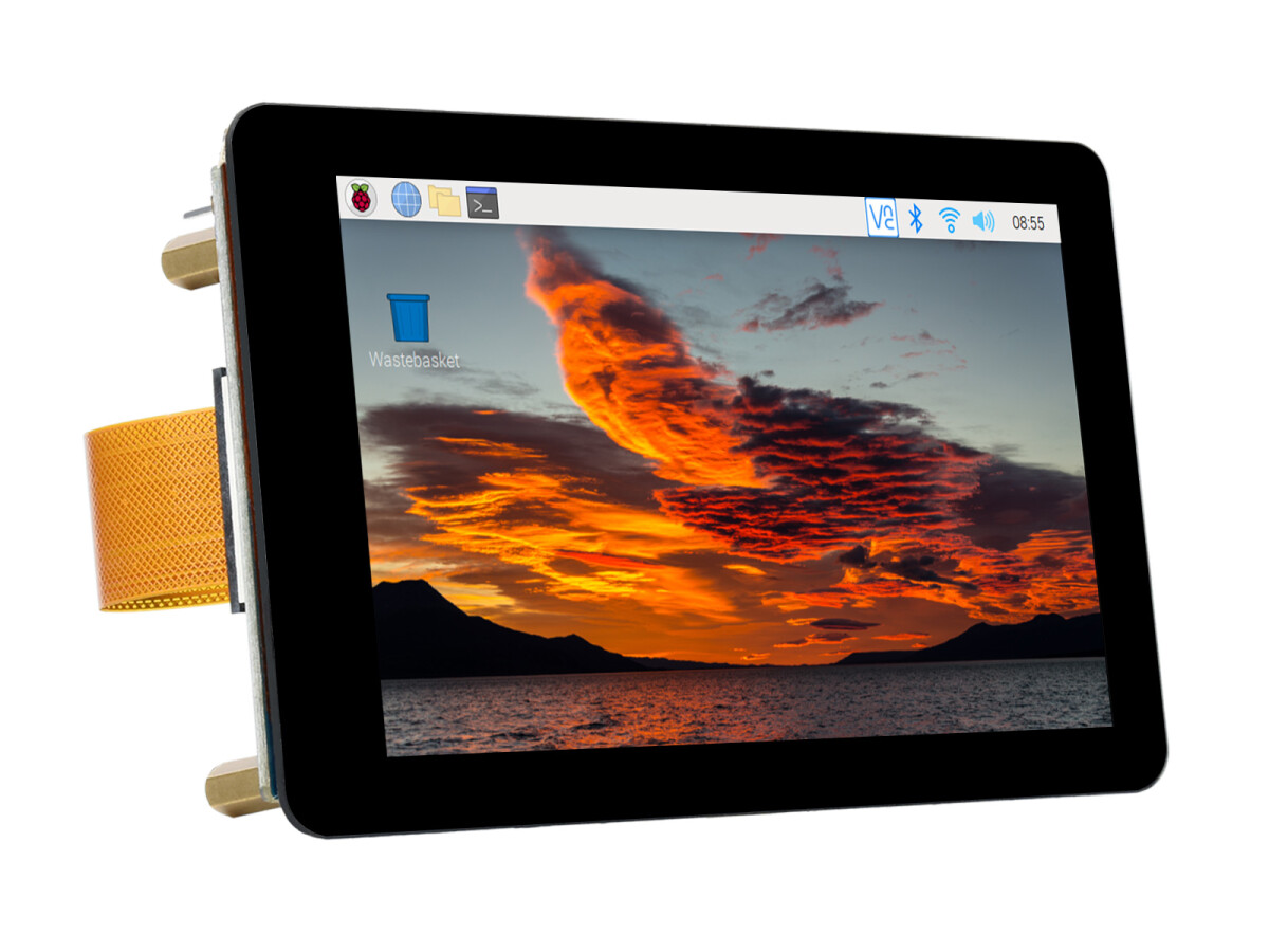 WaveShare 4-tums kapacitiv berøringsskærm til Raspberry Pi 480x800 DSI interface