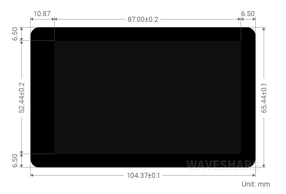 WaveShare 4-tums kapacitiv berøringsskærm til Raspberry Pi 480x800 DSI interface