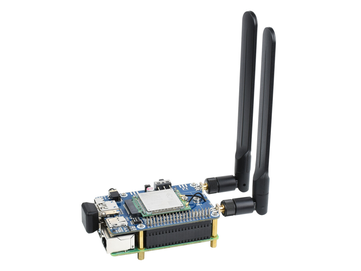 WaveShare SIM7600G-H M.2 4G HAT til Raspberry Pi, LTE CAT4, høj hastighed 4G/3G/2G, GNSS Globalt bånd