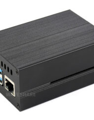 WaveShare Aluminiumkøletaske til Raspberry Pi 4 med indbygget aktiv køler med finner