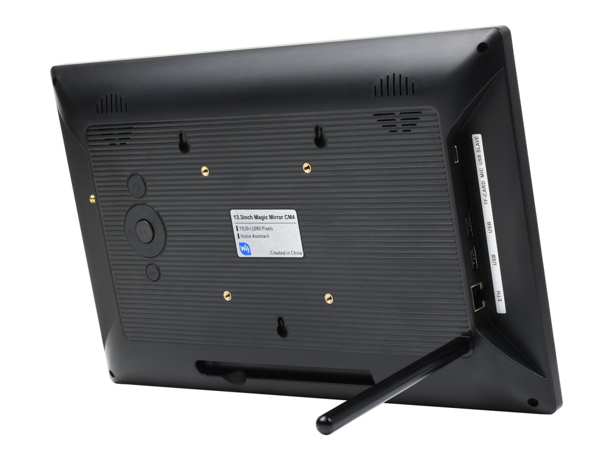 WaveShare 13,3 Zoll Magic Mirror med Raspberry Pi CM4 Mini-Computer Stemmeassistent Berøringskontrol