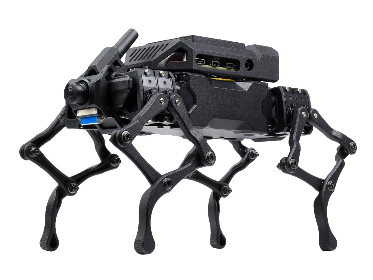 WaveShare WAVEGO Basic Bionisk Hund-lignende robot med 12-DOF til Raspberry Pi 4B ESP32 Open Source ansigtsgenkendelse farvefølgende bevægelsessensor