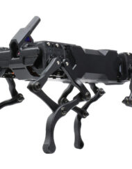 WaveShare WAVEGO Bionic Hund-lignende robot med 12-DOF og Raspberry Pi 4B, open source ansigtsgenkendelse, farvefølgende, bevægelsessensor.