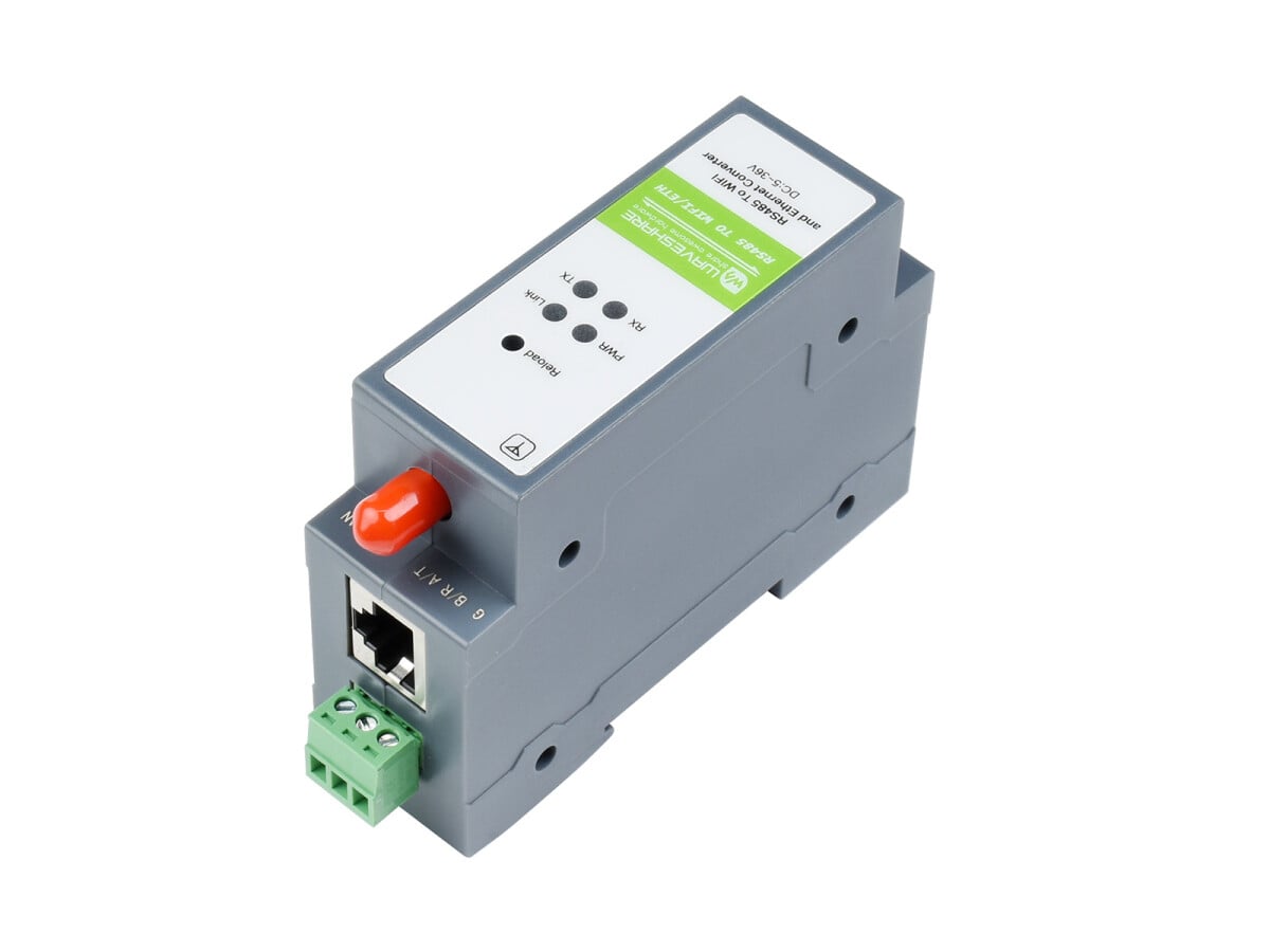 WaveShare Rail-Mount Serial Server RS485 to WIFI/Ethernet Modul Modbus MQTT Gateway
