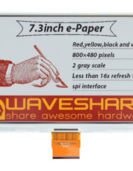 WaveShare 7,3 Zoll e-Paper (G) rå display 800x480 SPI interface