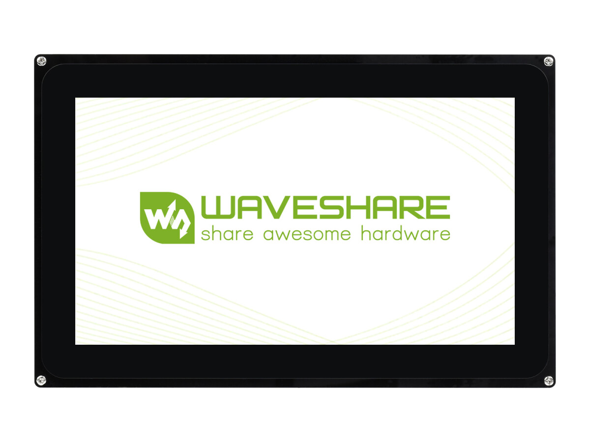 WaveShare 10,1 Zoll kapativer Touch LCD (F) 1024x600 Forstærket glas IPS-panel