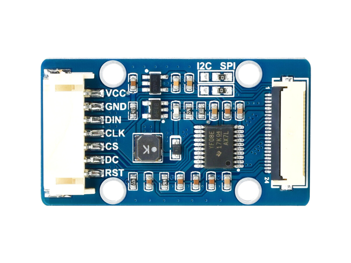 WaveShare 1,5 Zoll transparent OLED-display 128x64 SPI/I2C-interface lysblåt
