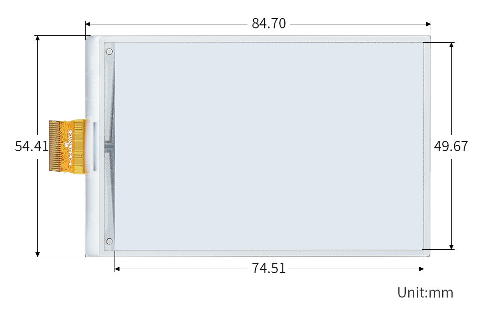 WaveShare 3,5 Zoll e-Paper rå display 360x240 SPI interface