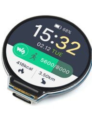 WaveShare RP2040 MCU-kort, 1,28 Zoll rundt LCD med accelerometer og gyroskop-sensor