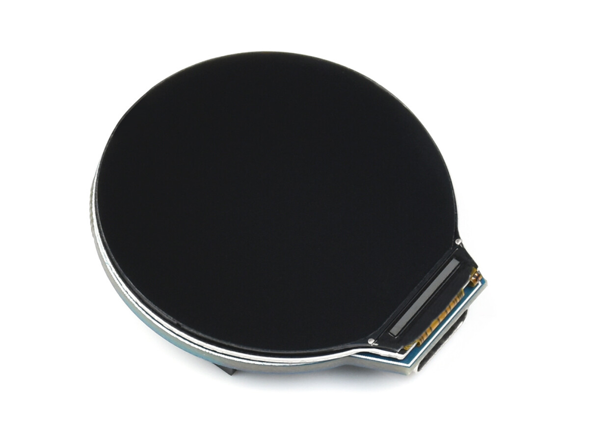 WaveShare RP2040 MCU-kort, 1,28 Zoll rundt LCD med accelerometer og gyroskop-sensor