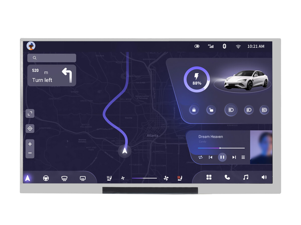WaveShare 7-tommer QLED-display med tilbehør til Raspberry Pi Jetson Nano PC