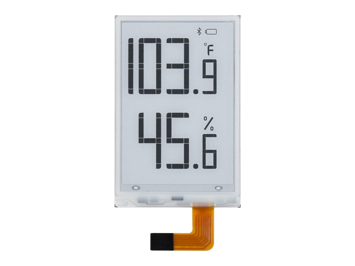 WaveShare 1,9 Zoll Segment E-Paper Rohdisplay mit 91 Segmenten, I2C-Bus, ideal für Temperatur- und Feuchtigkeitsmessgeräte, Luftbefeuchter, digitale Messgeräte