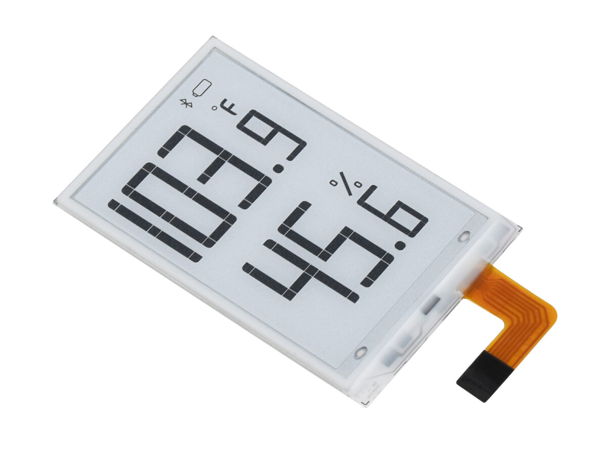 WaveShare 1,9 Zoll Segment E-Paper Rohdisplay mit 91 Segmenten, I2C-Bus, ideal für Temperatur- und Feuchtigkeitsmessgeräte, Luftbefeuchter, digitale Messgeräte