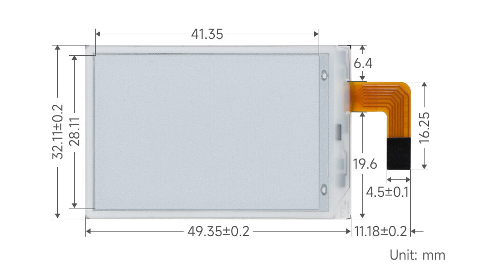 WaveShare 1,9 Zoll Segment E-Paper Rohdisplay mit 91 Segmenten, I2C-Bus, ideal für Temperatur- und Feuchtigkeitsmessgeräte, Luftbefeuchter, digitale Messgeräte