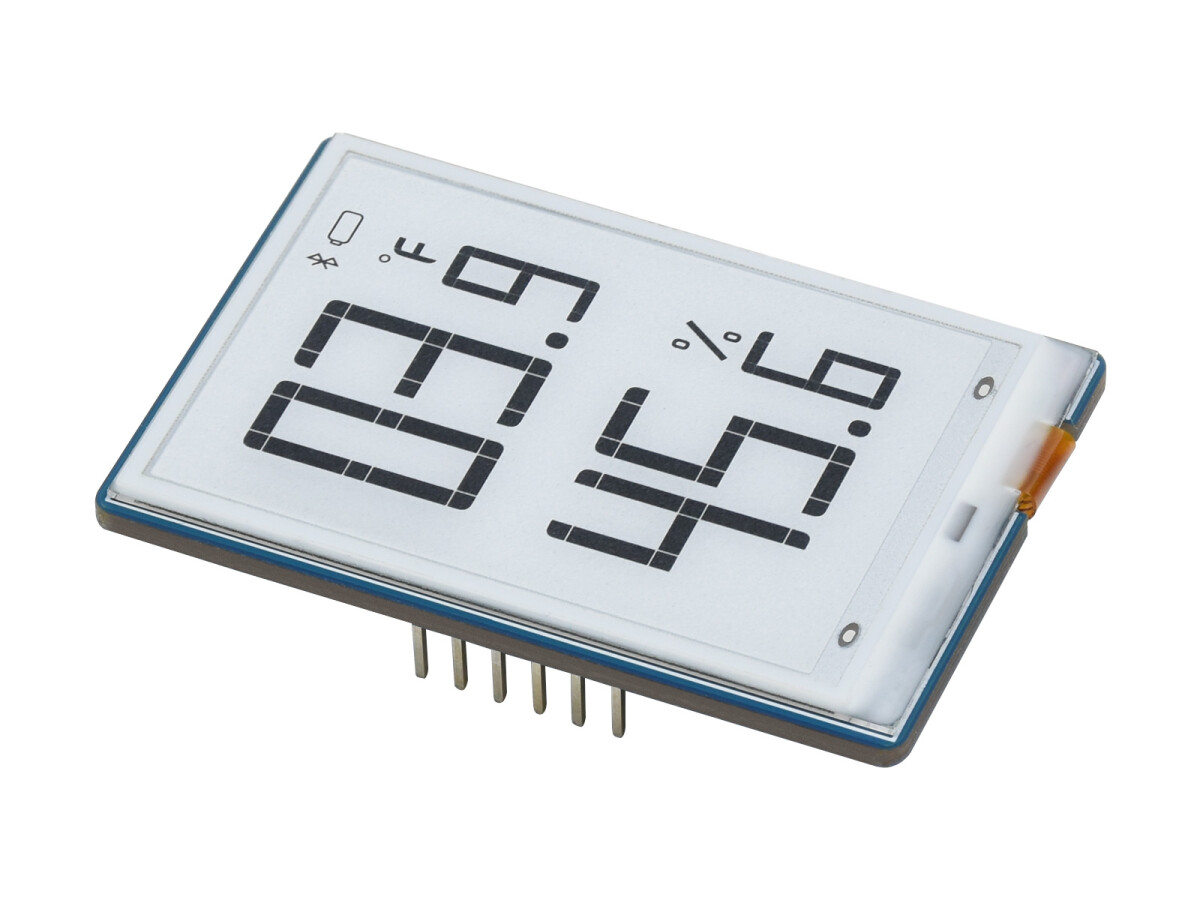 WaveShare 1,9 Zoll Segment E-Paper Modul mit 91 Segmenten, I2C-Bus, ideal til temperatur- og fugemåler, luftfugter, digital måler