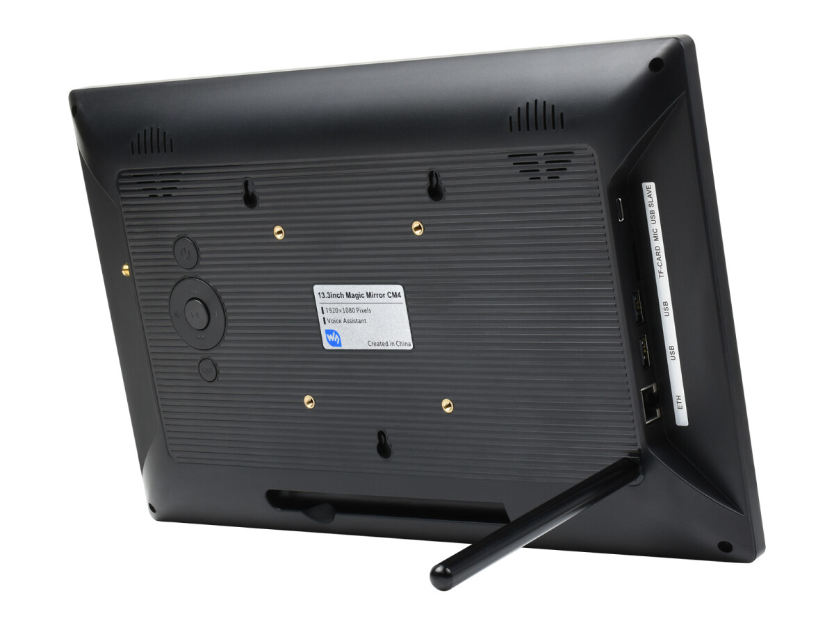 WaveShare 13,3 Zoll Magic Mirror Mini-Computer med Raspberry Pi CM4 1 GB Stem Assistans Touch Control