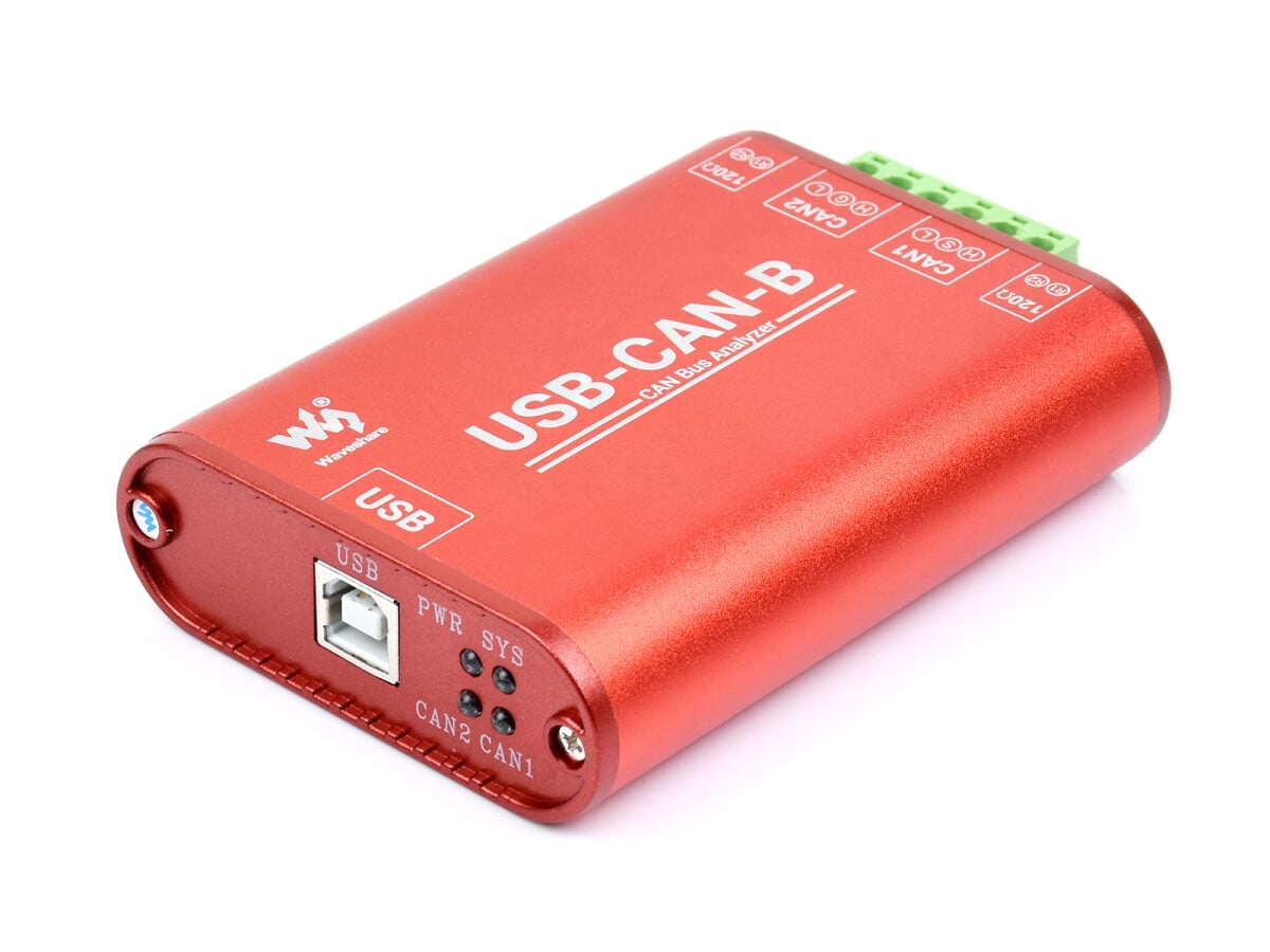 WaveShare USB til CAN-adapter, dualkanal, CAN-analysator, industriel isolering