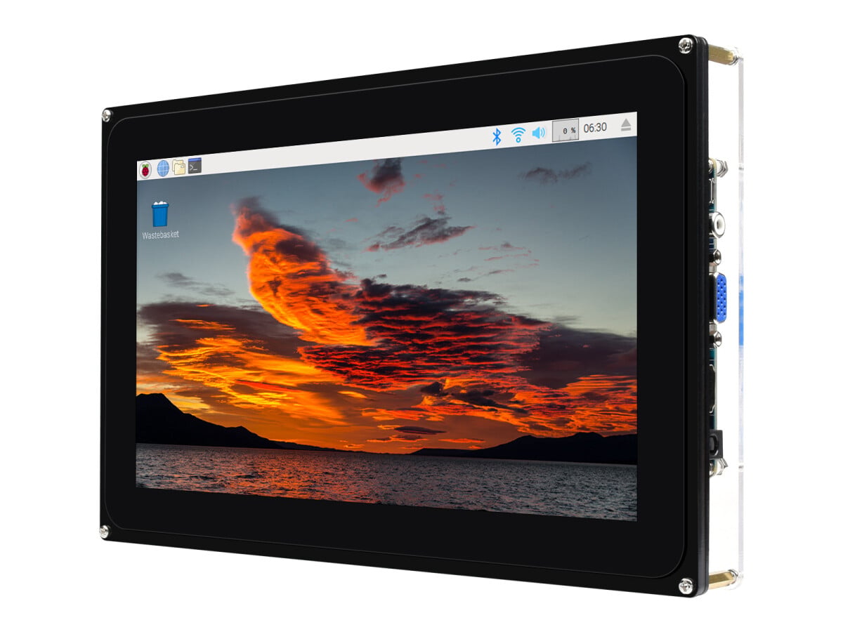 WaveShare 10,1 Zoll kapativer Touchscreen LCD (F) med kabinet 1024x600 HDMI til Raspberry Pi Jetson Nano