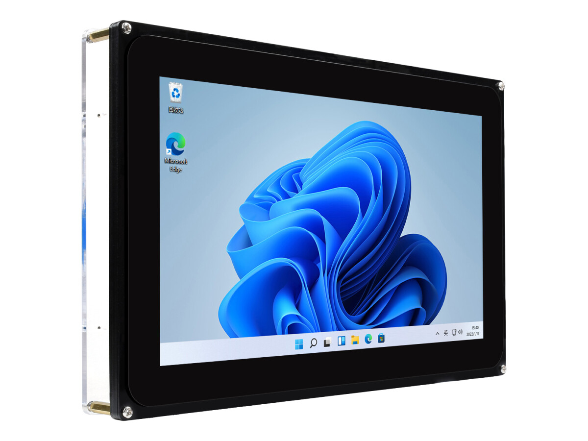 WaveShare 10,1 Zoll kapativer Touchscreen LCD (F) med kabinet 1024x600 HDMI til Raspberry Pi Jetson Nano