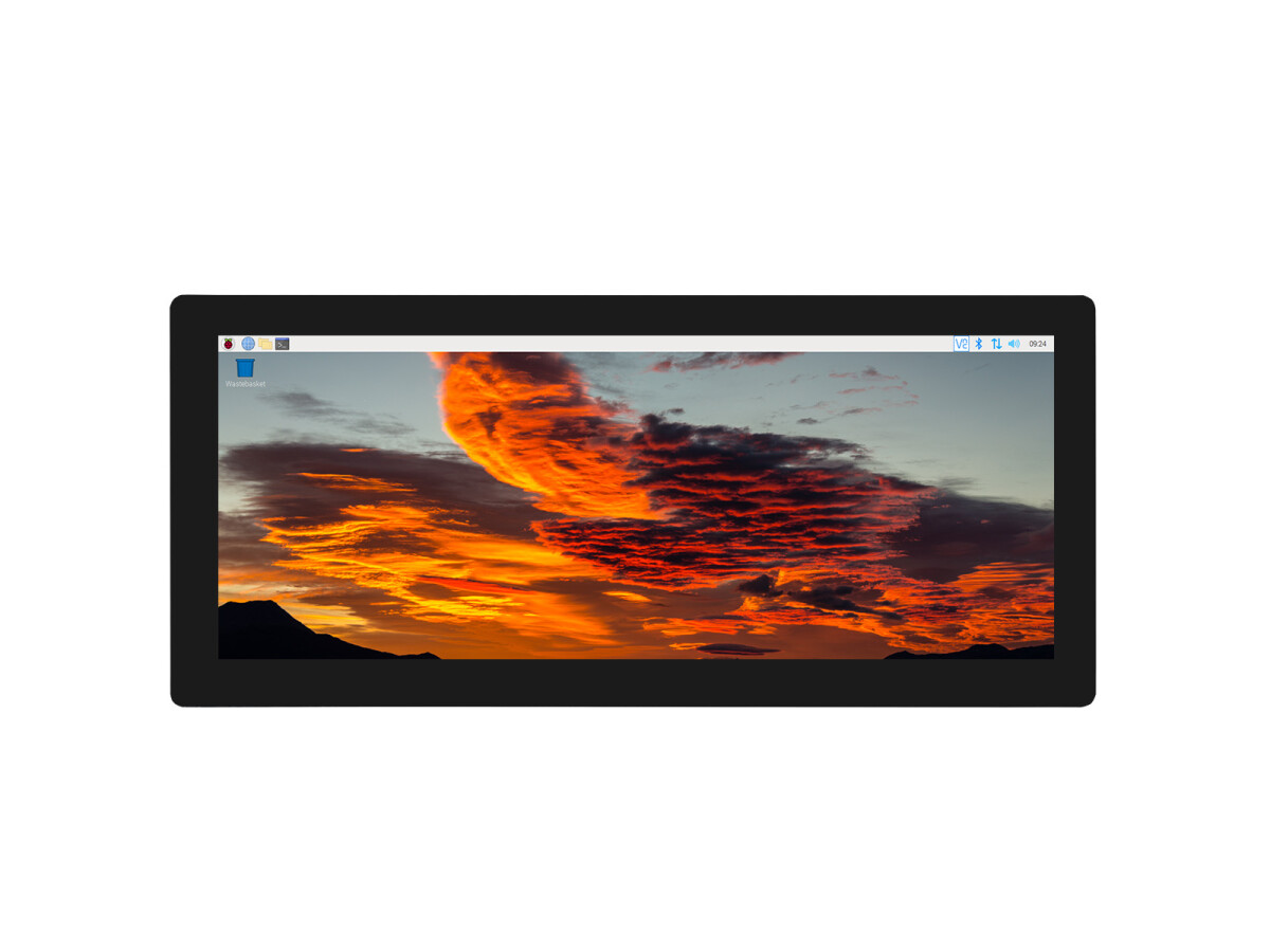 WaveShare 12,3 Zoll Kapazitiver Touchscreen LCD 1920x720 HDMI IPS Verstærket Glaspanel