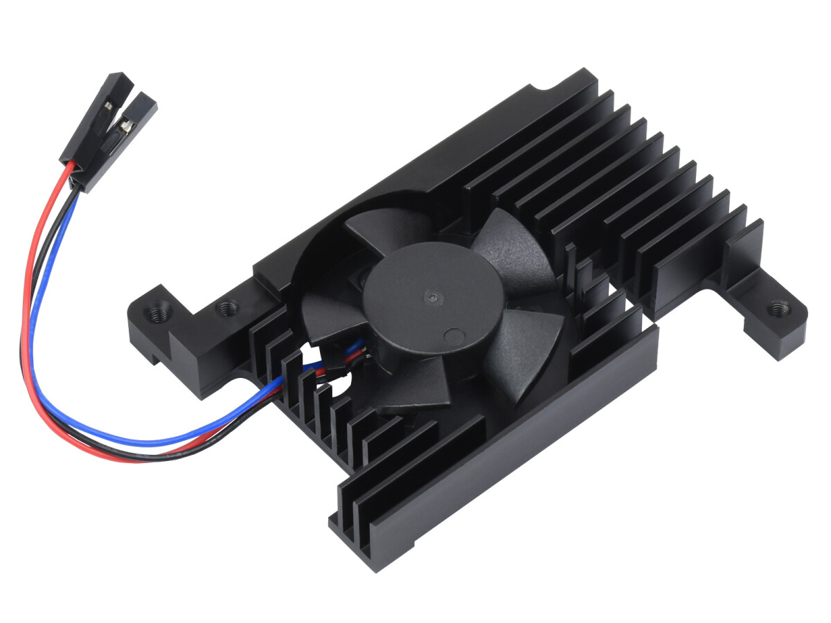 WaveShare Dedikeret All-in-One Aluminiumlegeringskøleventil til Raspberry Pi 4B med PWM-hastighedsstyring